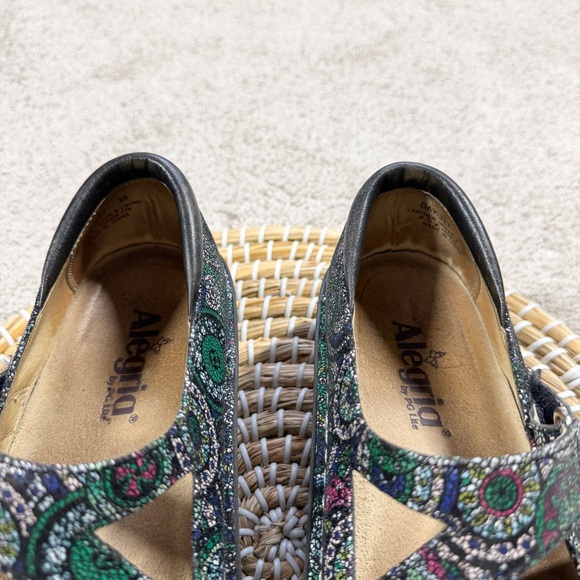 Alegria Dayna 327 Mary Jane Shoes Leather Comfort in Multi Spiro Blues 39/US 9 - Picture 5 of 15